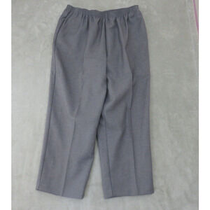 NWT Alfred Dunner Women Gray Elastic Waist Pull On Straight Leg Pant Plus Sz 22W